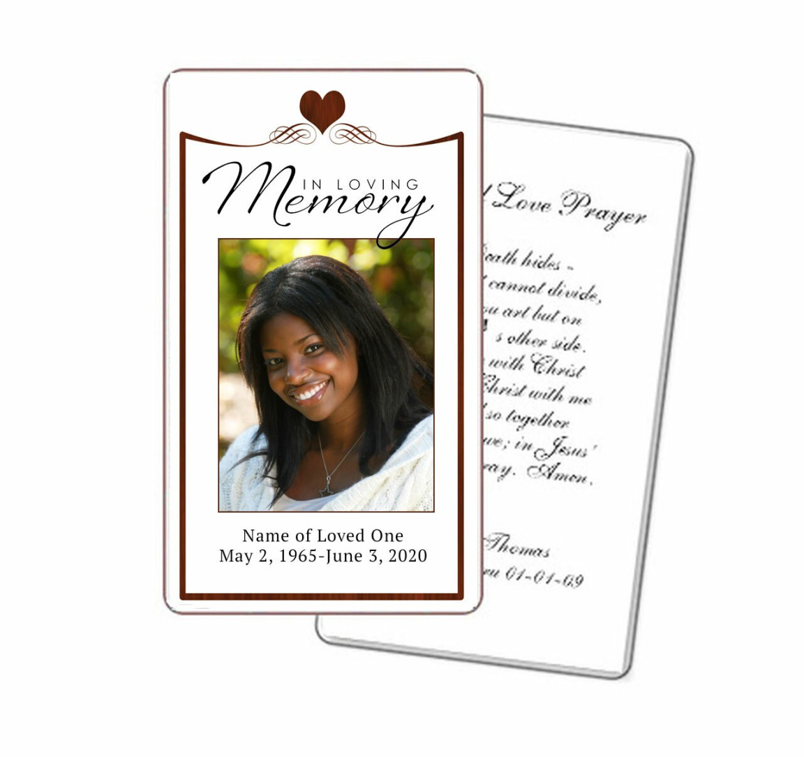 Cherish Red Prayer Card Template – Funeral Program-Site Funeral