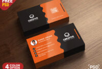 Professional Name Card Template PSD