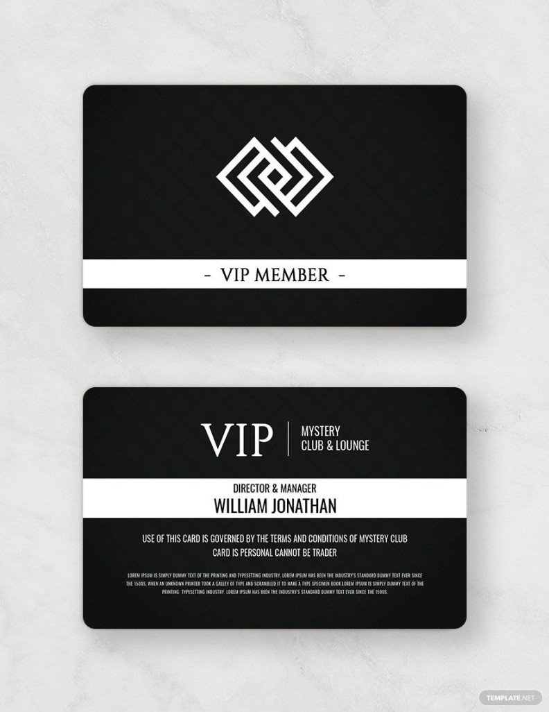 Club Member Card Template in PSD, Illustrator, Publisher, Word