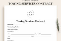 Towing Service Agreement Template