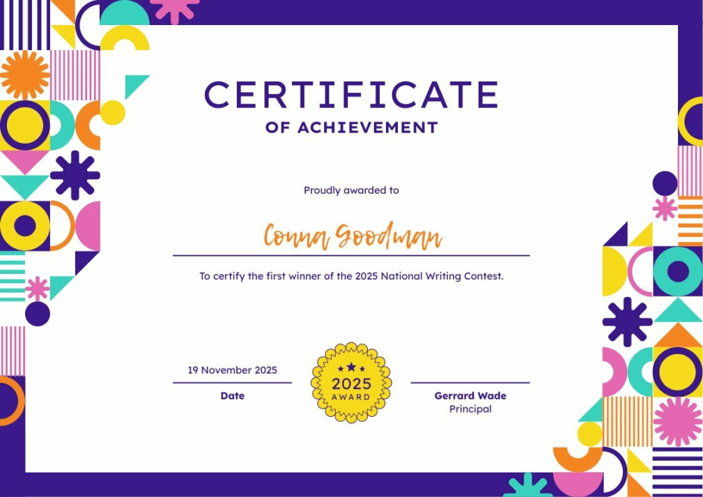 Contest Winning Certificate  Free Certificate Template - Piktochart