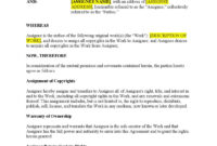 Copyright Assignment Agreement Template