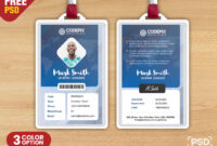 Free PSD Template For Professional ID Card Design