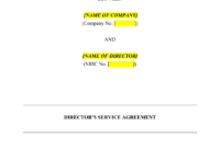 Director’s Service Agreement Template