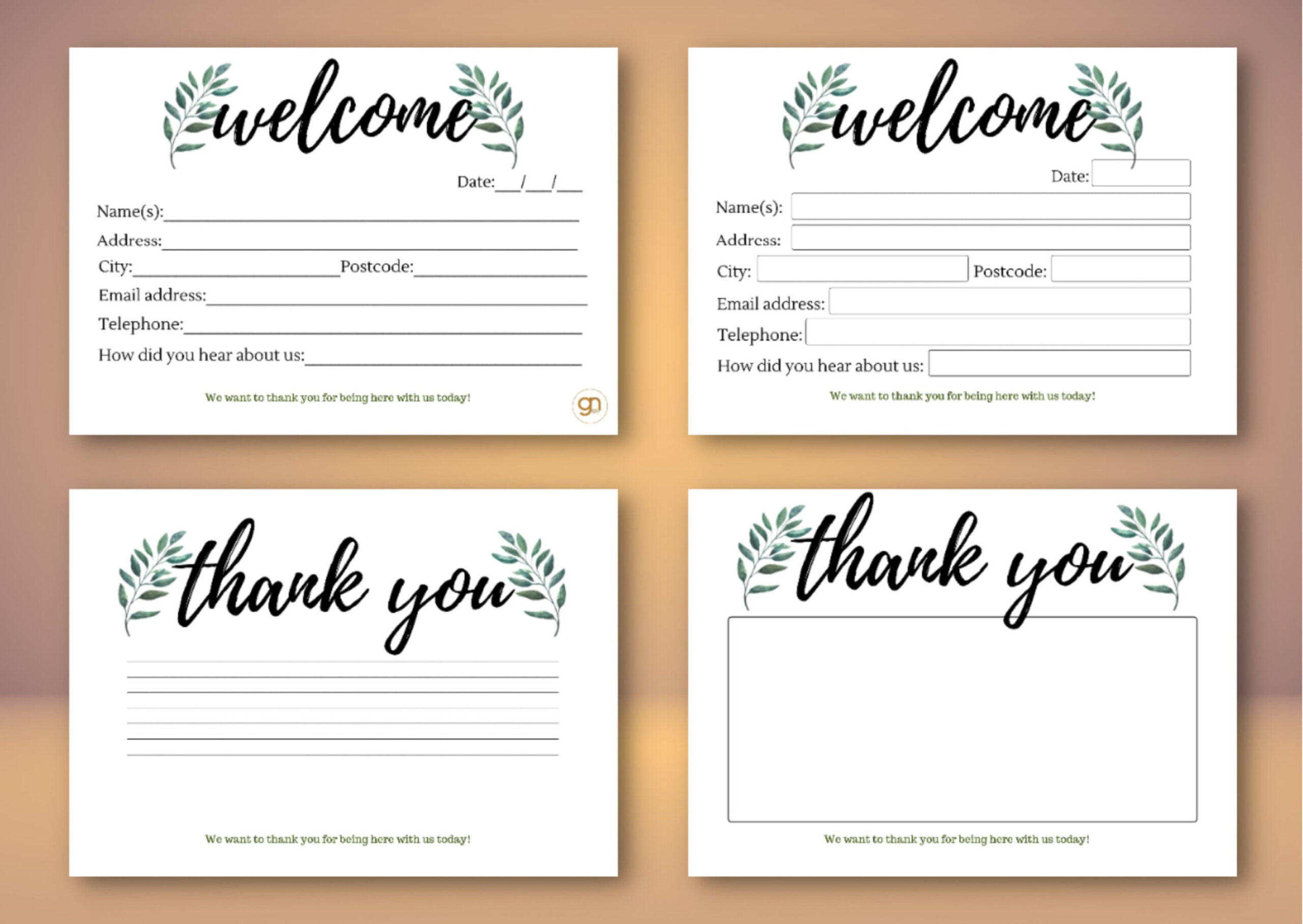 Editable Church Welcome Card Printable Welcome Card for New