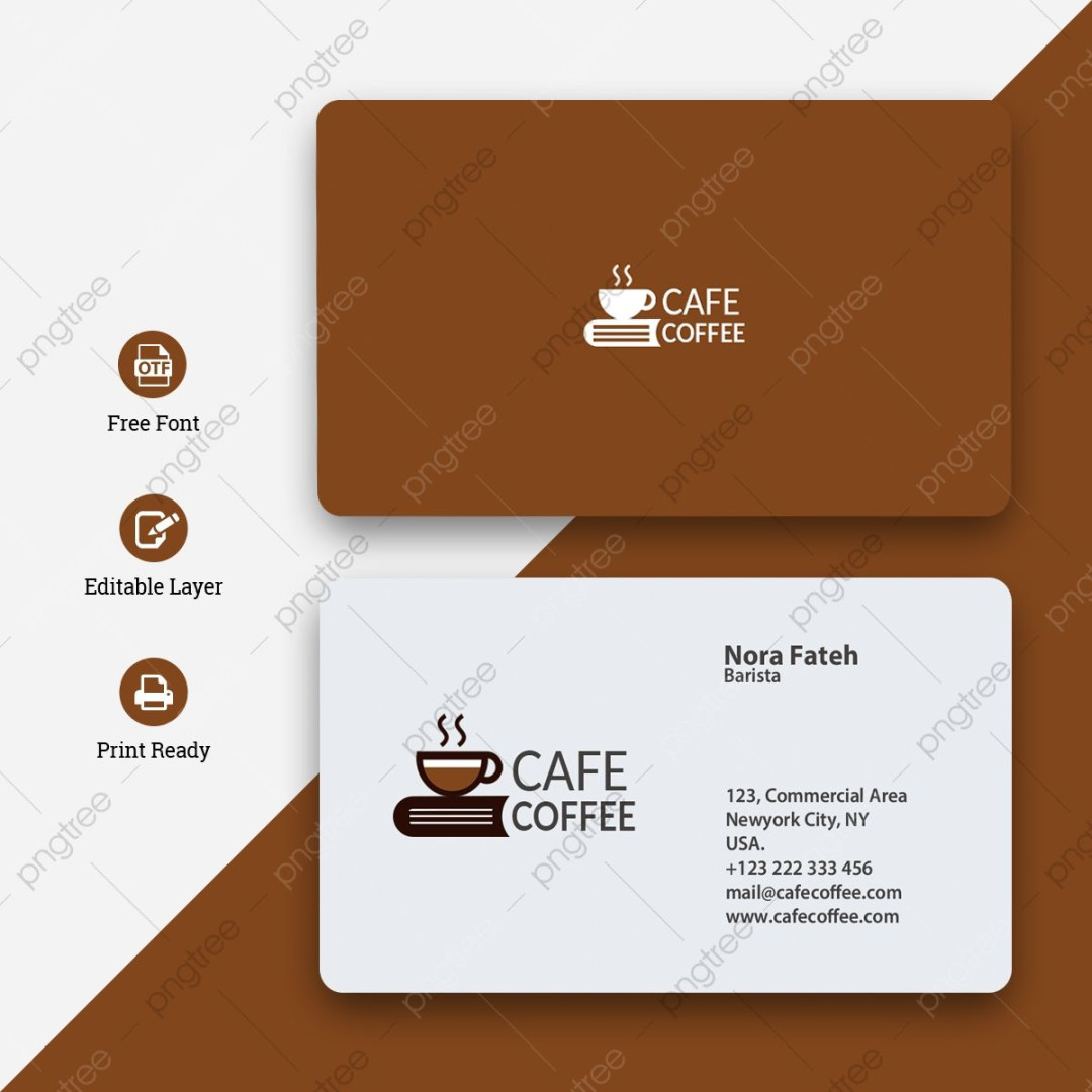 Elegant Coffee Shop Business Card Template Download on Pngtree