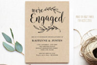 Engagement Invitation Card Template: A Formal Affair