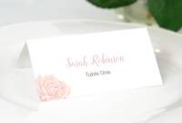 Elegant Place Card Setting Template For Formal Events