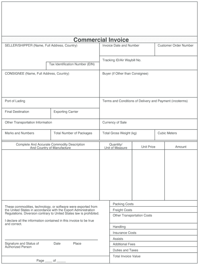 Fedex Proforma Invoice - Fill Online, Printable, Fillable, Blank