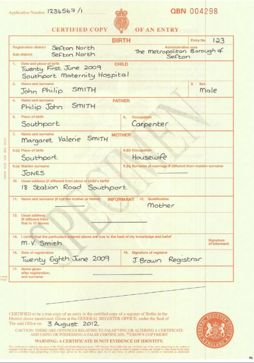 File:Specimen England and Wales Long Birth Certificate