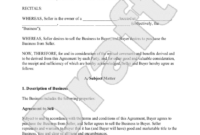 Offer To Purchase Business Agreement Template