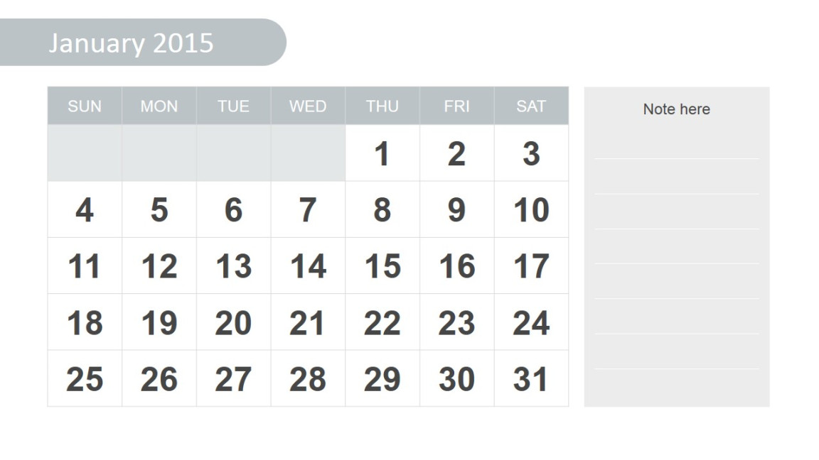 Free  Calendar Template for PowerPoint & Google Slides