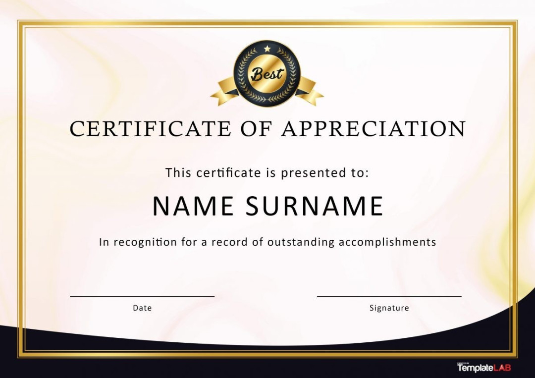 Free Certificate of Appreciation Templates and Letters