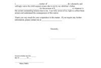 Mutual Child Support Agreement Template