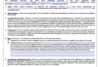 Commercial Sublease Agreement Template