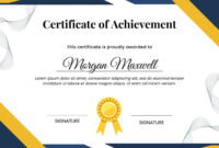 Certificate Of Achievement Template Word: A Formal Design For Recognition