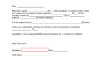 Early Termination Agreement For Lease Agreement