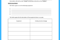 Tool Rental Agreement Template