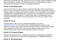 Film Non-Disclosure Agreement Template