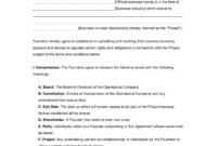 Startup Founders Agreement Template: A Comprehensive Guide To Defining Roles, Responsibilities, And Equity