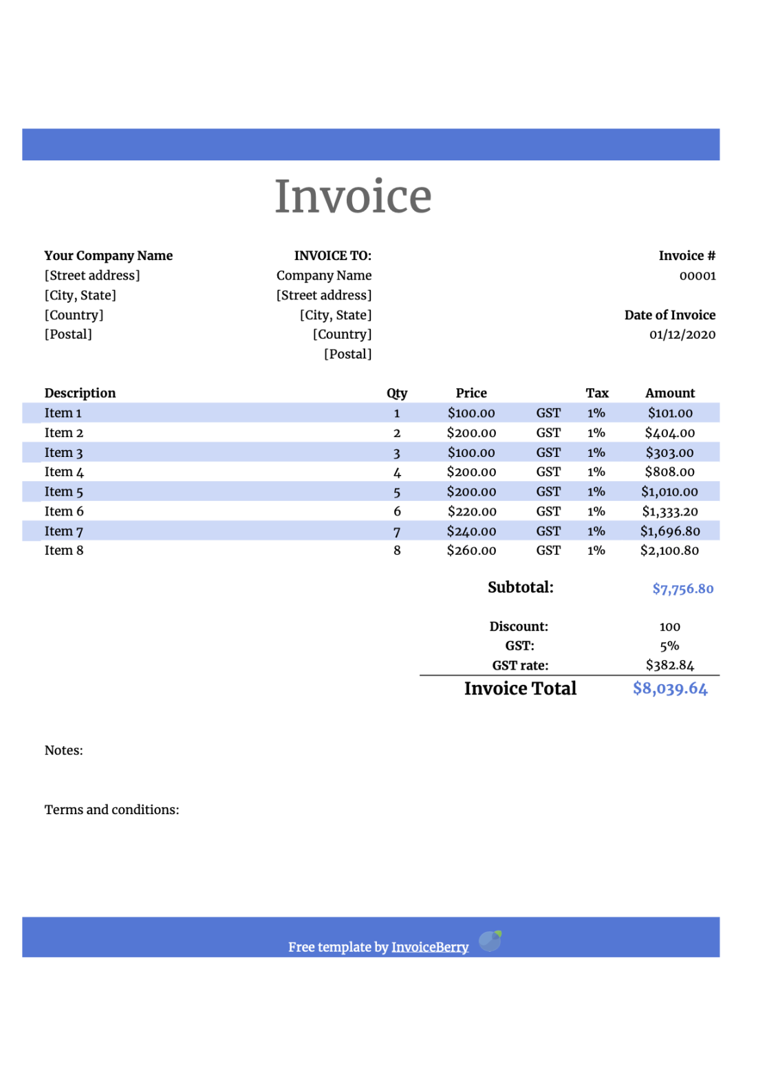 Free Google Drive Invoice Templates: Blank Docs & Sheets Invoices