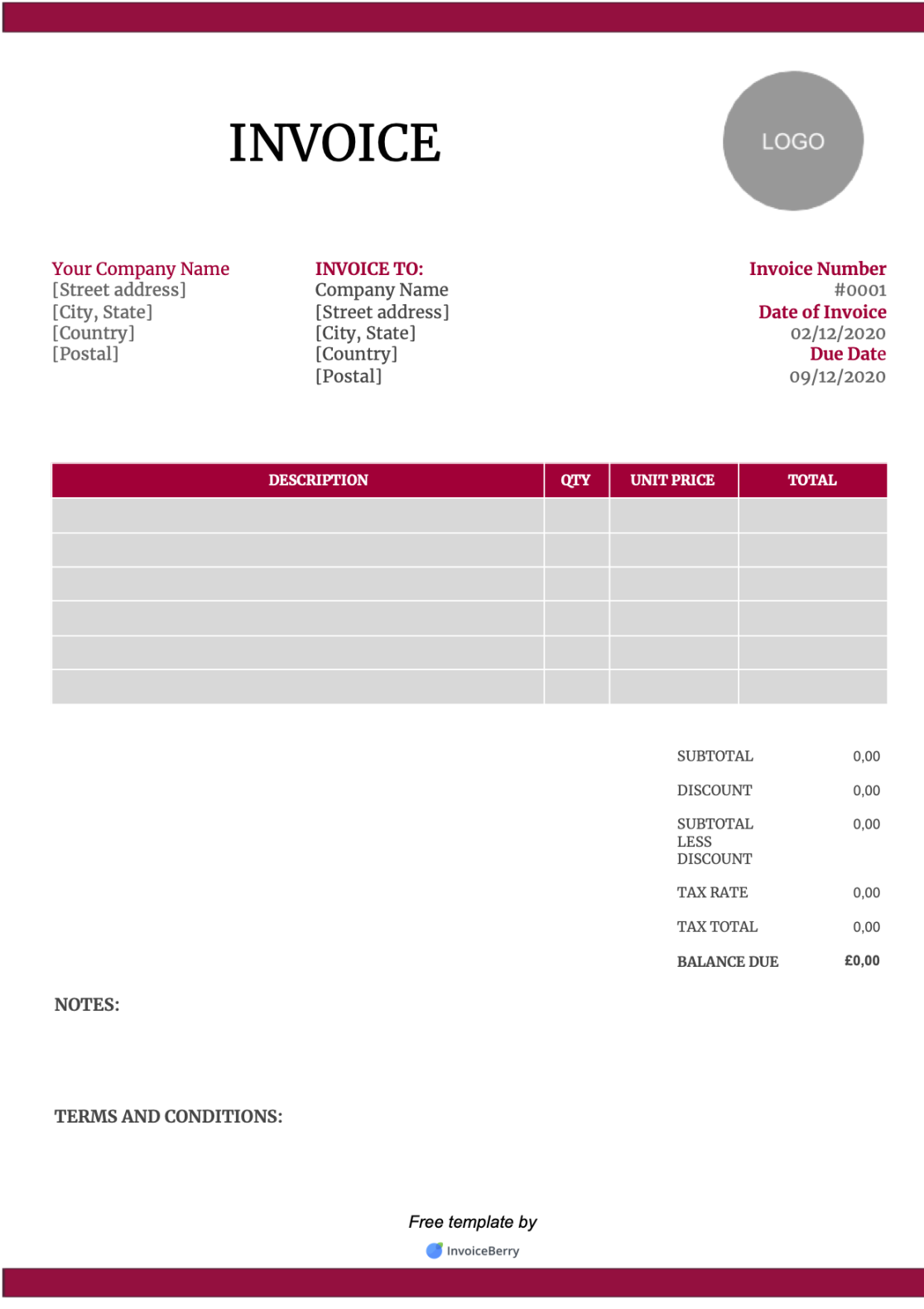 Free Invoice Templates Download - All Formats and Industries