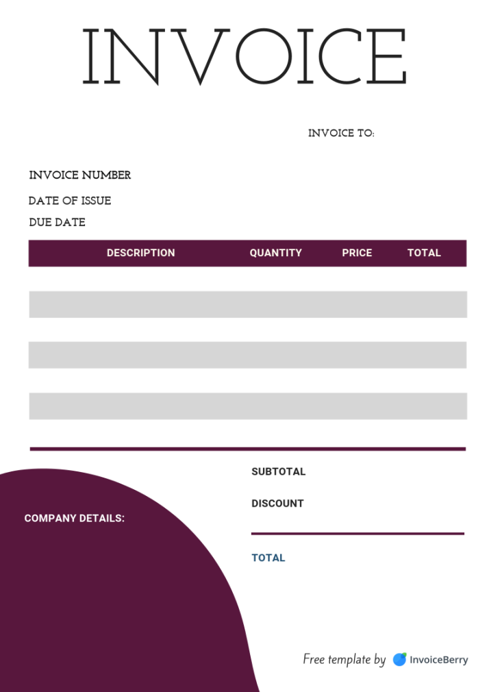 Free Invoice Templates Download - All Formats and Industries