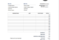 Comprehensive Invoice Template For Microsoft Excel