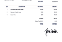 United States Invoice Template