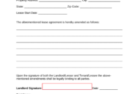 Addendum To Tenancy Agreement