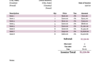 Formal Invoice Template For Pages