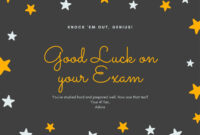 Elegant Good Luck Card Templates For Formal Occasions