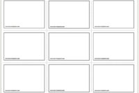 Cue Card Template Word Document For Formal Presentations