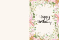 A Foldable Birthday Card Template: A Formal Design For Elegant Greetings