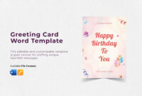 Birthday Card Template For Microsoft Word: A Formal Design Guide