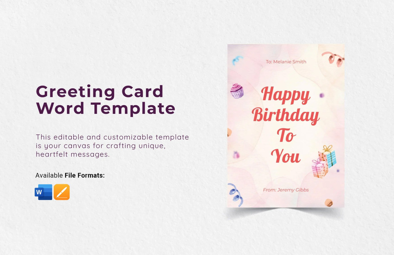 Greeting Card Templates in Word - FREE Download  Template