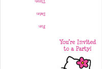 Free Printable Hello Kitty Birthday Card Template