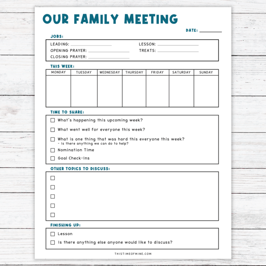 How To Hold Successful Family Meetings - In Just  Steps! - This