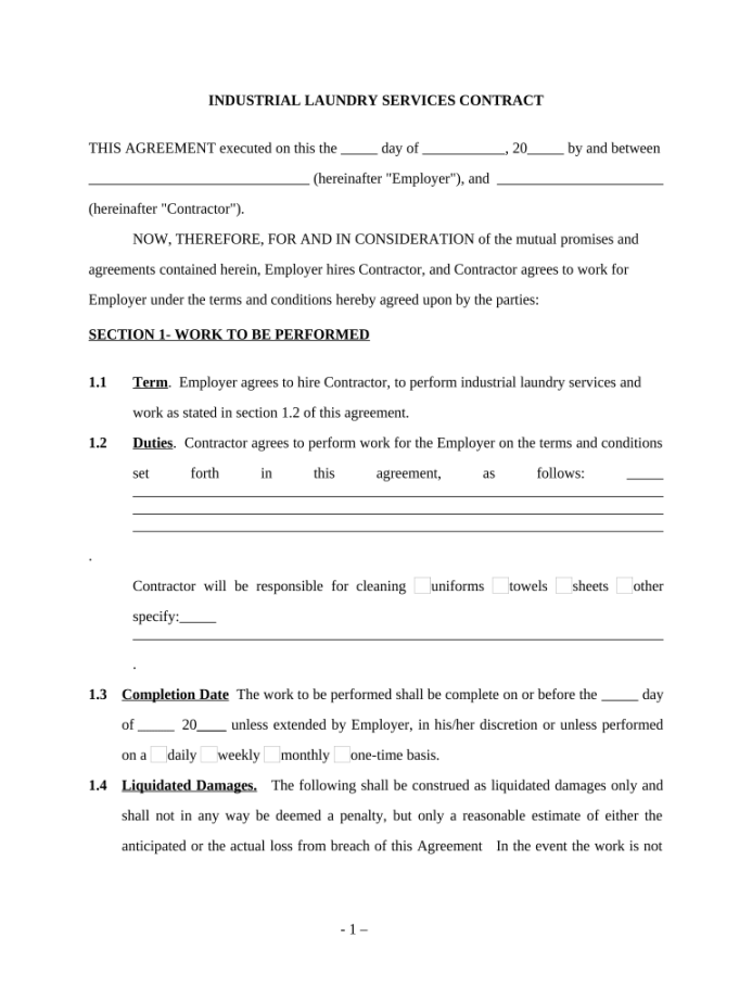 Laundry Service Agreement Sample: Pre-built template  airSlate