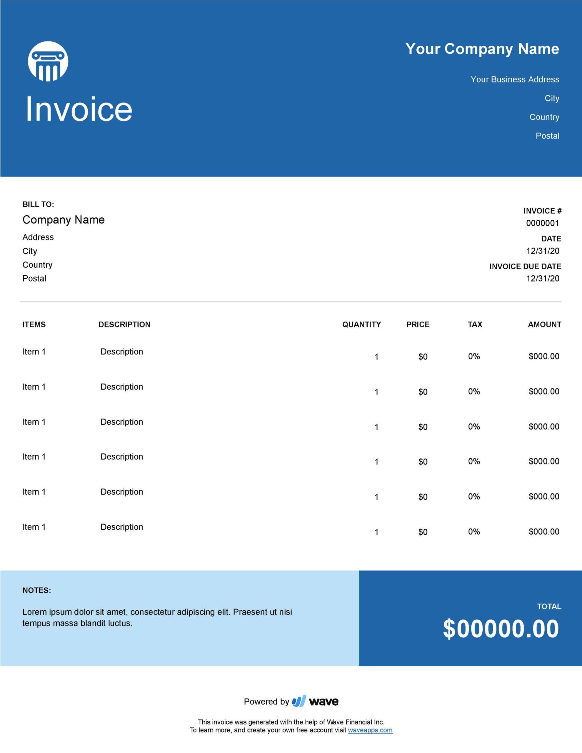 Law Firm Invoice Template - Free Download