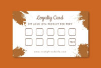 Customer Loyalty Card Template: A Free, Customizable Solution For Enhancing Customer Retention