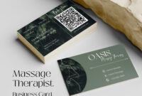 Professional Massage Therapy Business Card Templates