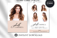 Comprehensive Comp Card Template For Professional Download