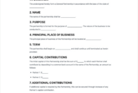 A Comprehensive Guide To Free, Simple General Partnership Agreement Templates