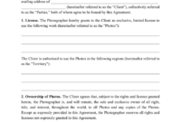 Photography License Agreement Template