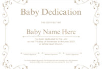 Christening Certificate Template For Infants