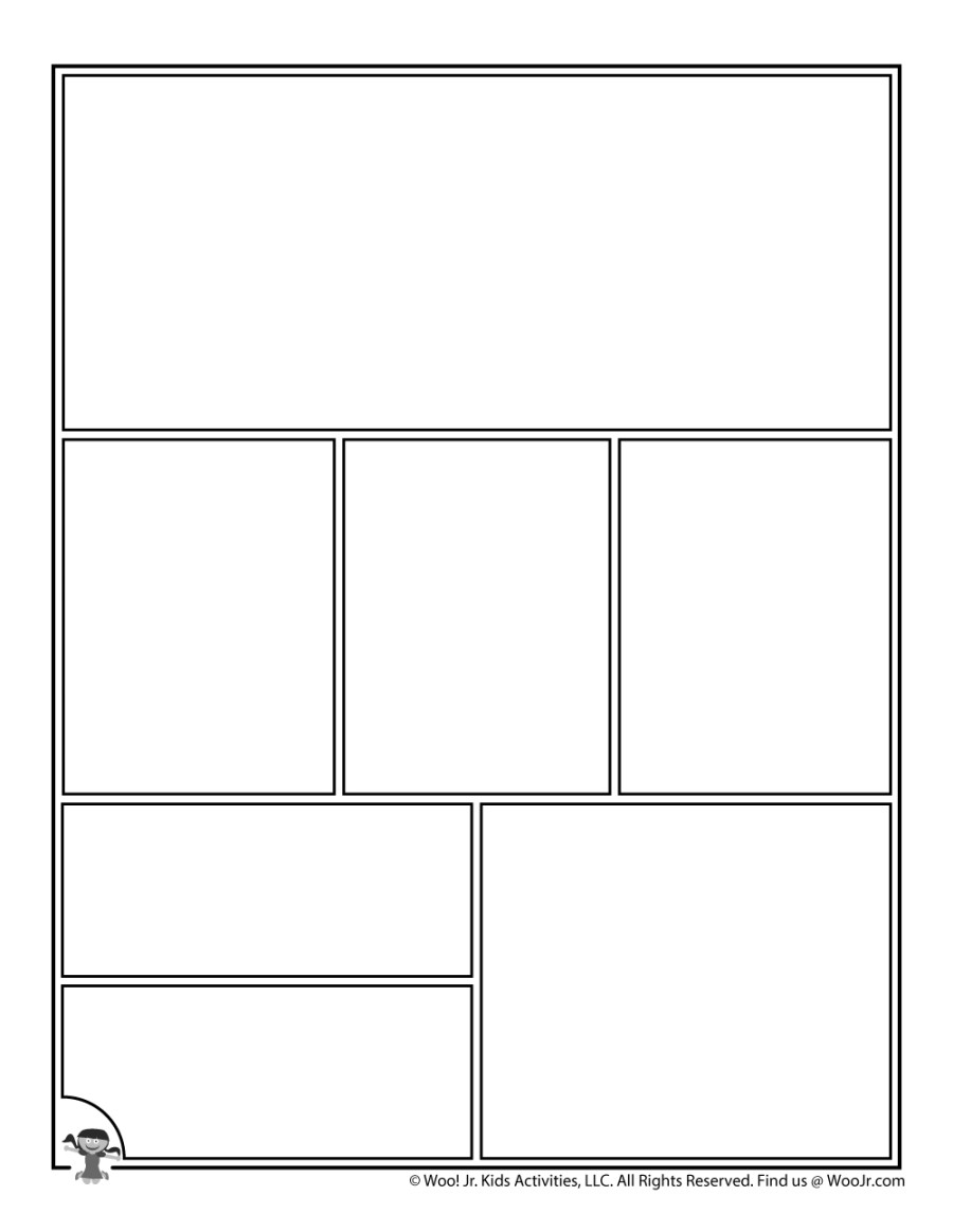 Printable Comic Book Pages  Woo! Jr