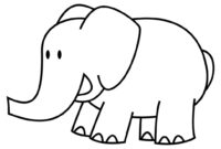 A Blank Elephant Template For Formal Presentations