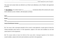 RV Rental Agreement Template