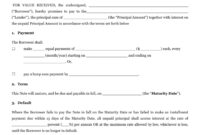 Free Installment Promissory Note Template